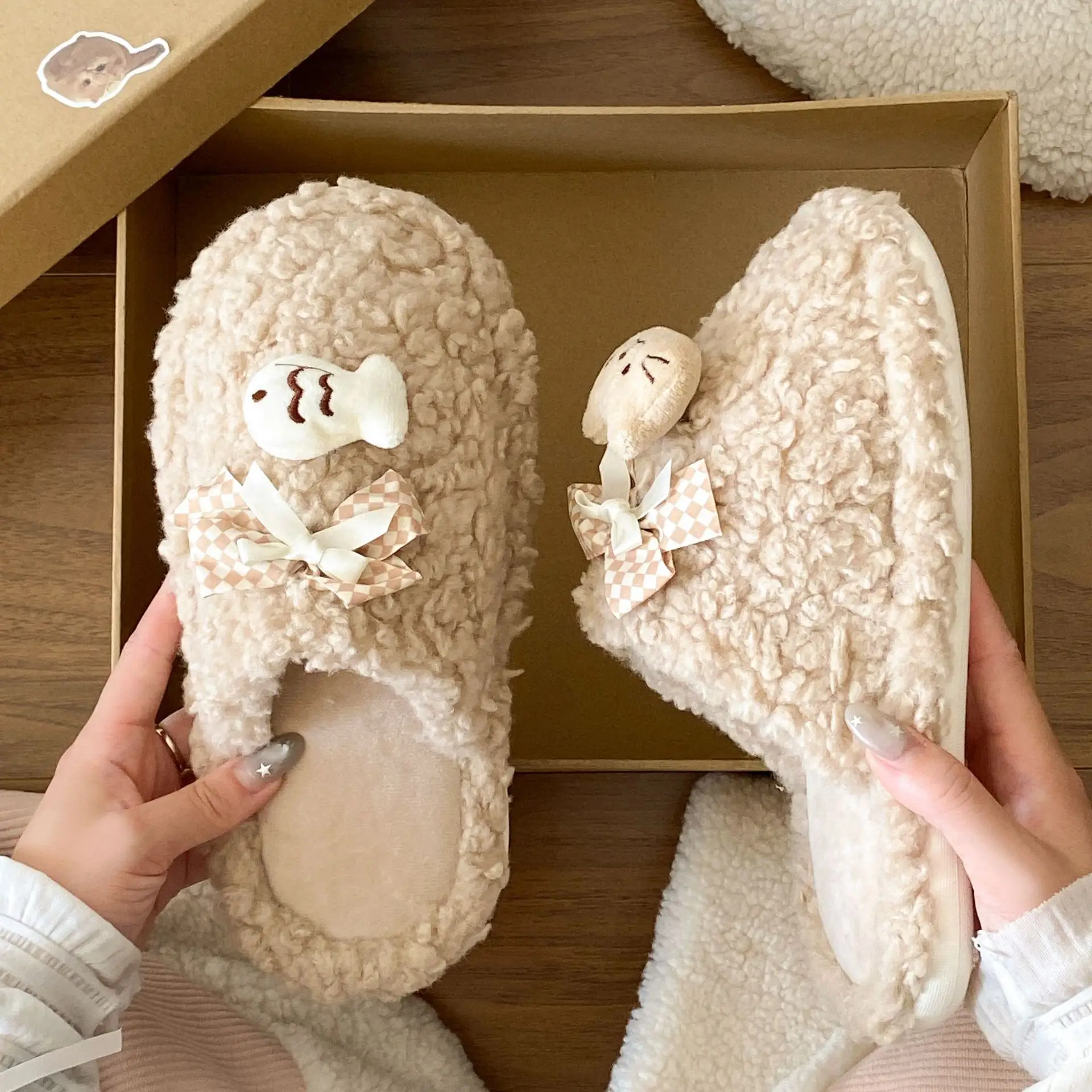 Women's Fleece Lined Cotton Slippers Winter Warm - Image 5