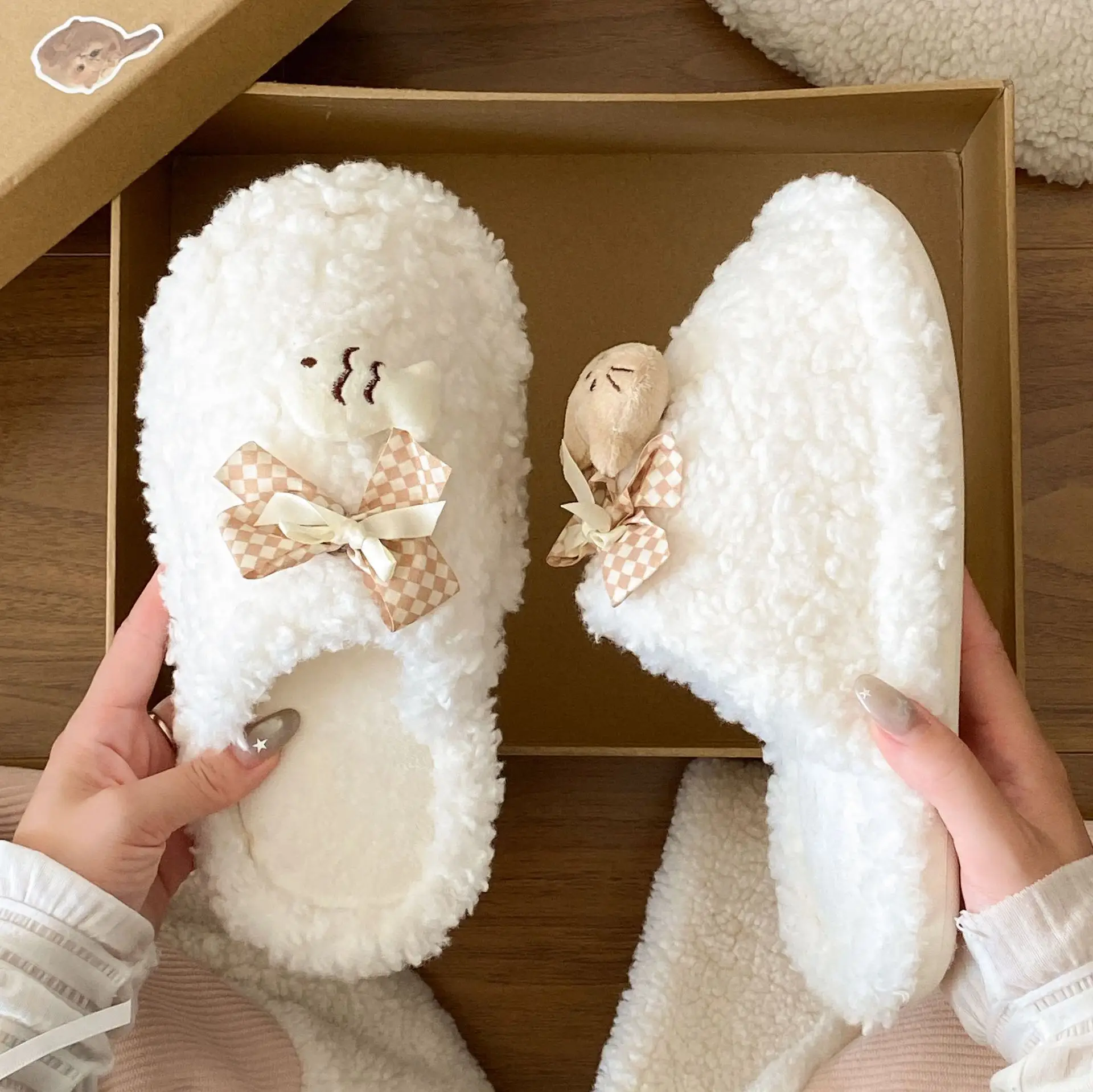 Women's Fleece Lined Cotton Slippers Winter Warm - Image 6