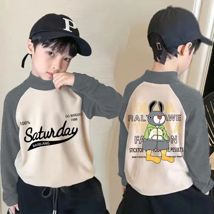 Boys Thermal Base Shirt Long Sleeve Red White - Image 2