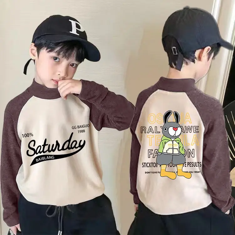 Boys Thermal Base Shirt Long Sleeve Red White - Image 3