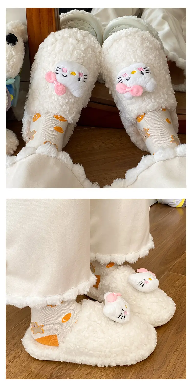 Cute Plaid Furry Shoes for Women 2025 Winter Warm — feature 13