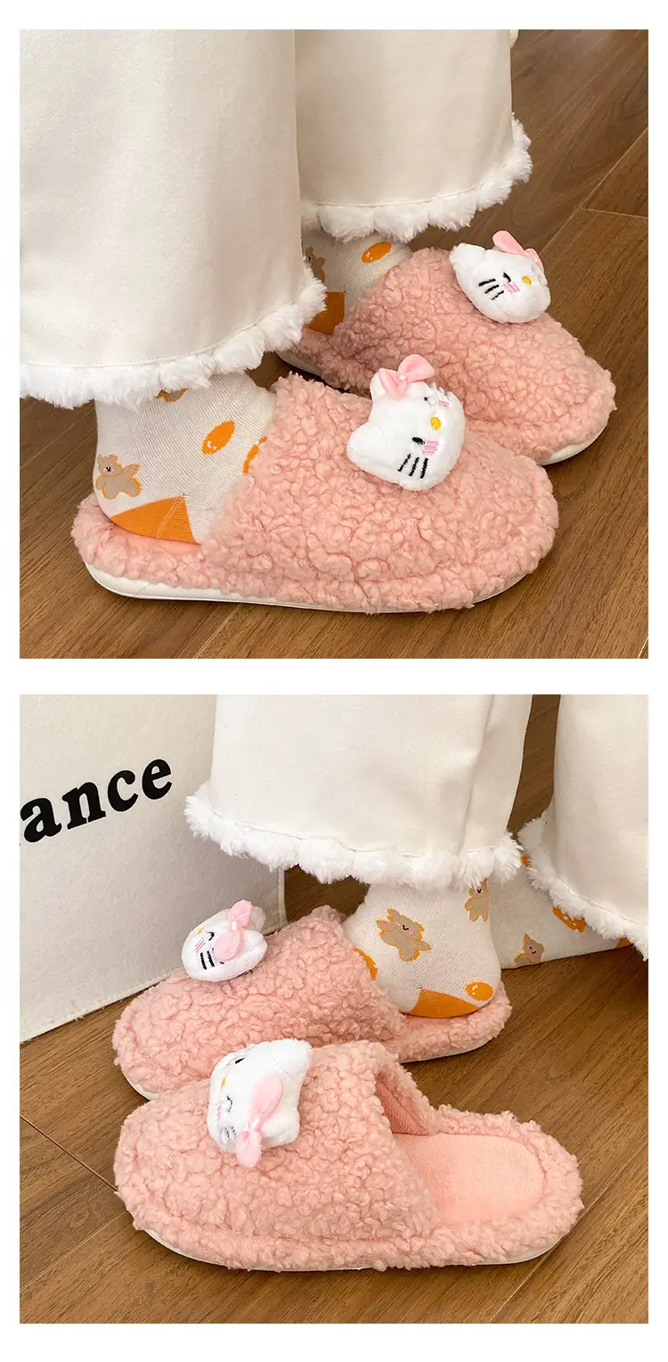 Cute Plaid Furry Shoes for Women 2025 Winter Warm — feature 15