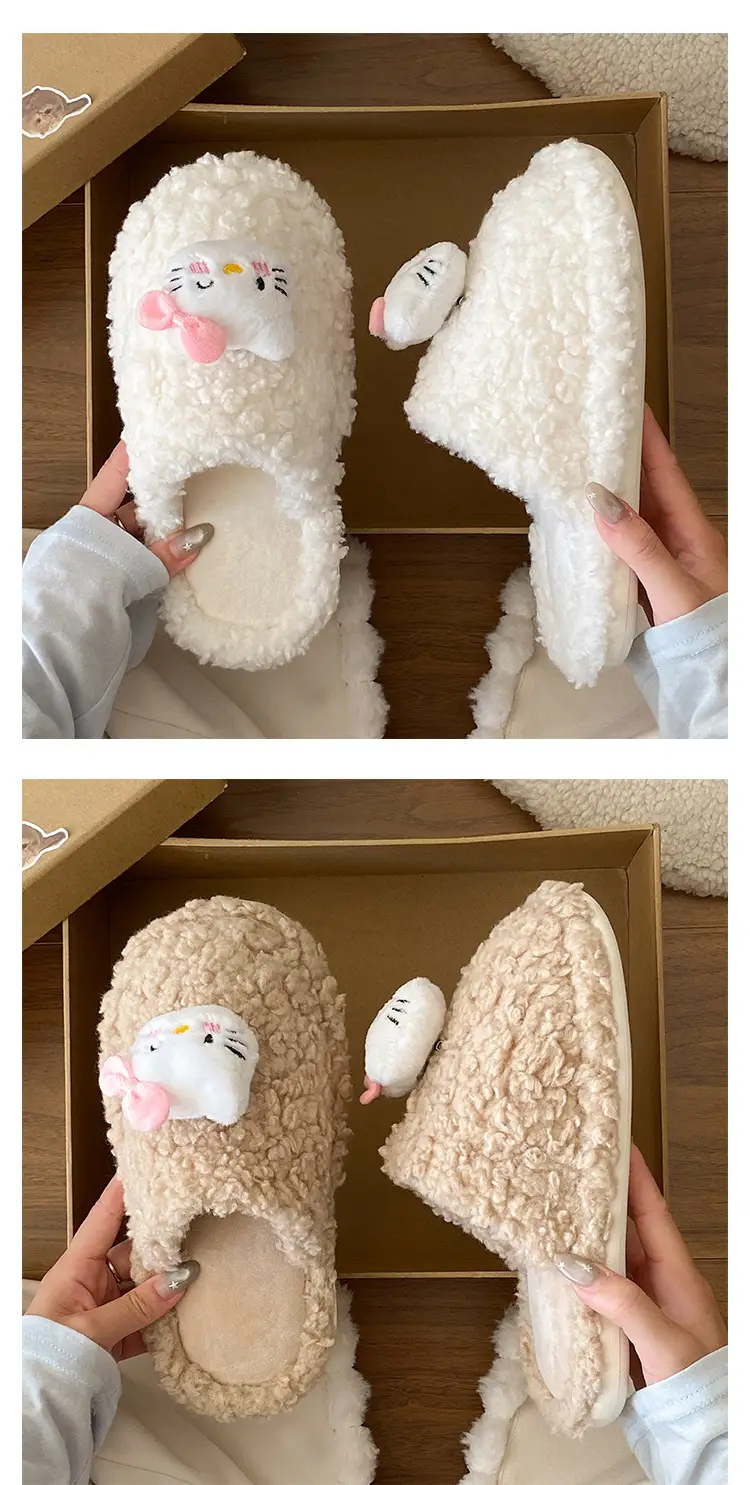Cute Plaid Furry Shoes for Women 2025 Winter Warm — feature 18