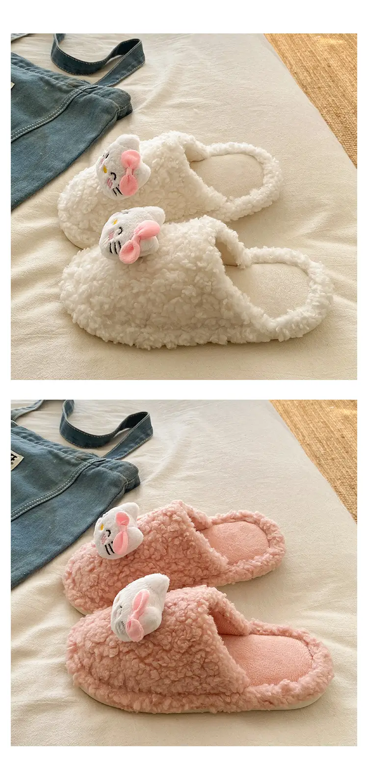 Cute Plaid Furry Shoes for Women 2025 Winter Warm — feature 19