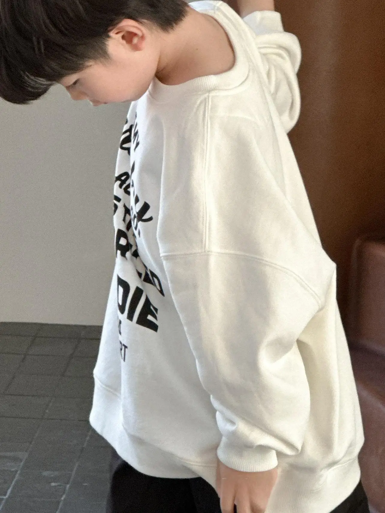 Boys Sweatshirt Long Sleeve White Korean Style Autumn 2026