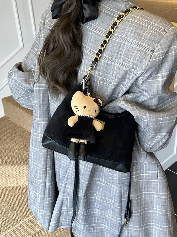 Retro Crossbody Bag for Women Brown Gold Chain 2025 - Image 12