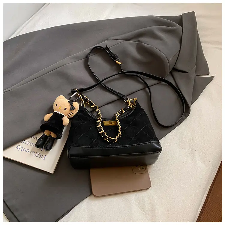 Retro Crossbody Bag for Women Brown Gold Chain 2025 — feature 28
