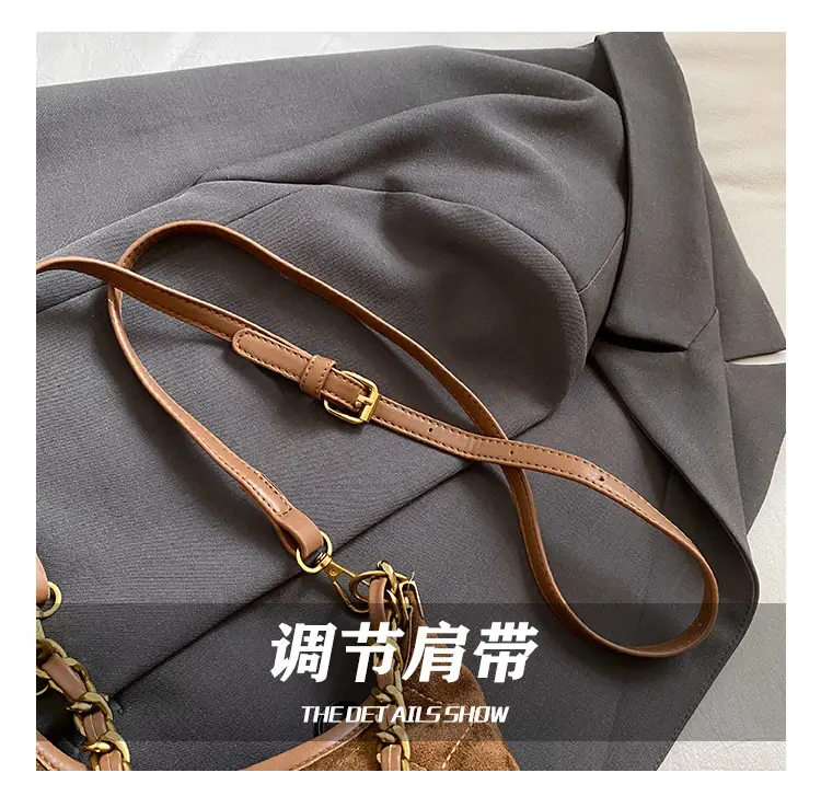 Retro Crossbody Bag for Women Brown Gold Chain 2025 — feature 4