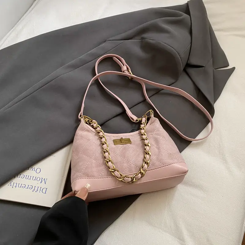 Retro Crossbody Bag for Women Brown Gold Chain 2025 - Image 8