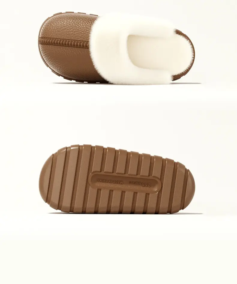2025 New Baotou Confinement Shoes Winter Plush Warm Non-Slip Silent Thick-Soled Indoor Home Cotton Slippers for Women and Men — feature 14