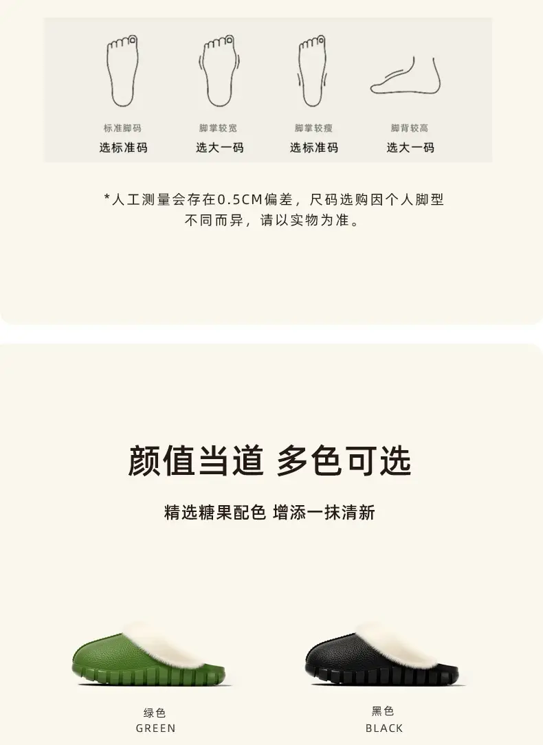 2025 New Baotou Confinement Shoes Winter Plush Warm Non-Slip Silent Thick-Soled Indoor Home Cotton Slippers for Women and Men — feature 3