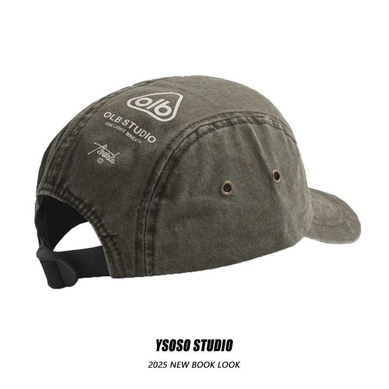 Korean New Letter Print Baseball Cap for Men Women Tan Short Bristle - Image 4
