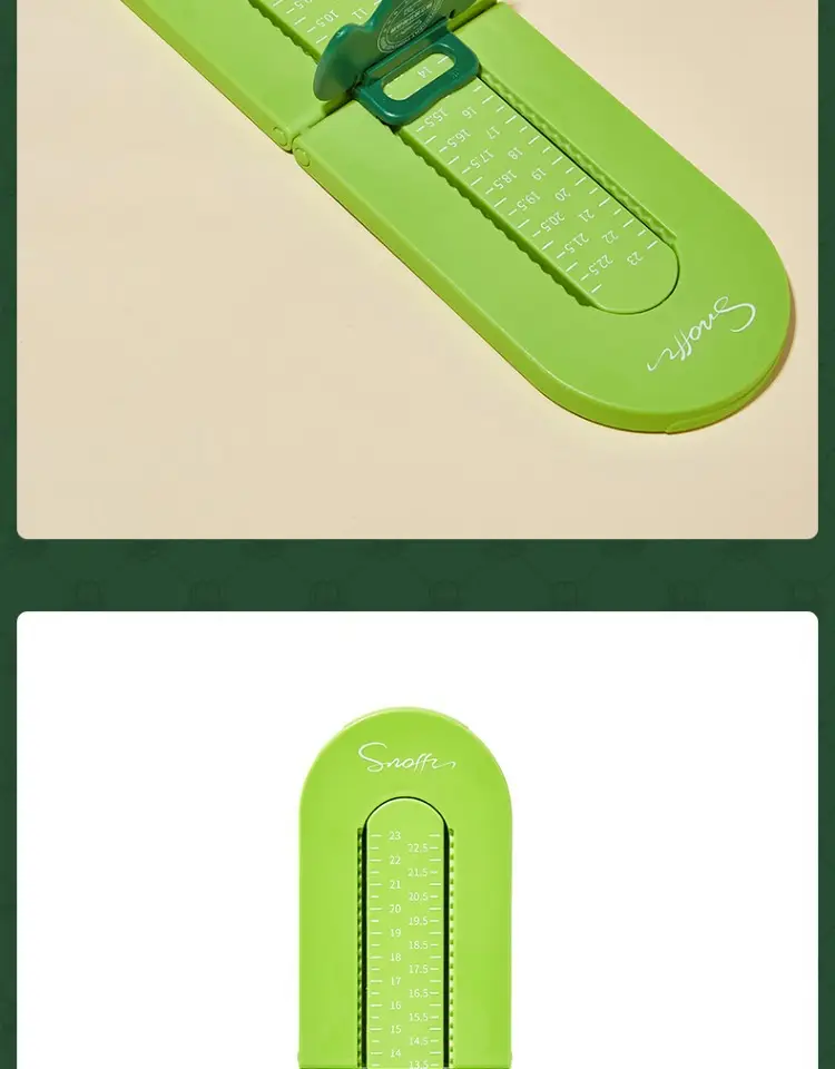 Snoffy Baby Foot Measurer Green Universal 0-12 Years — feature 9