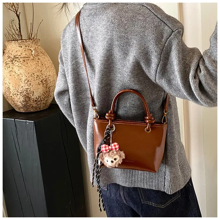 Women Satchel Bag Brown Leather Shoulder Crossbody 2025 — feature 19