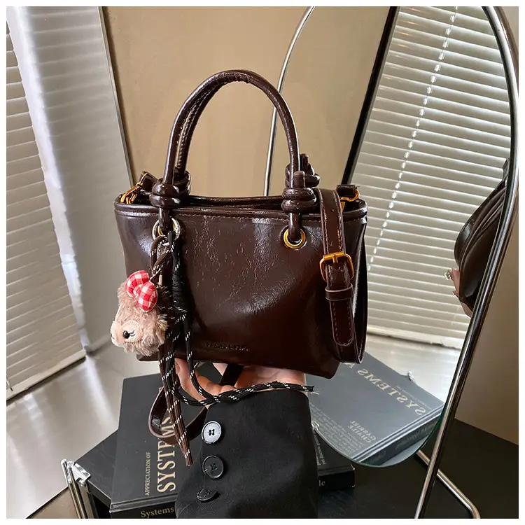 Women Satchel Bag Brown Leather Shoulder Crossbody 2025 — feature 21