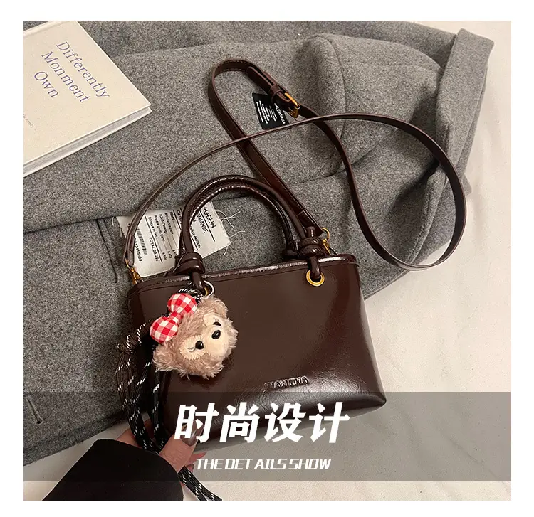 Women Satchel Bag Brown Leather Shoulder Crossbody 2025 — feature 6