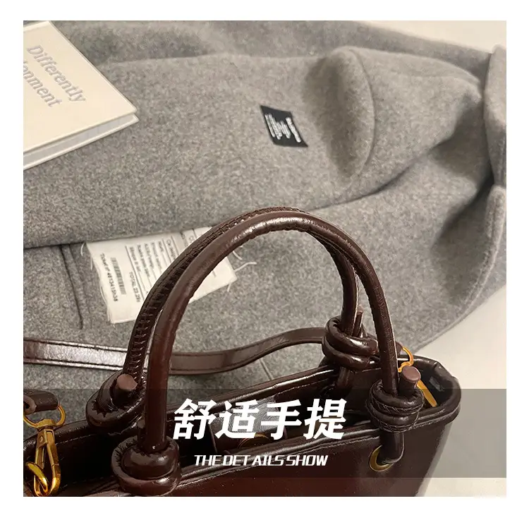 Women Satchel Bag Brown Leather Shoulder Crossbody 2025 — feature 7