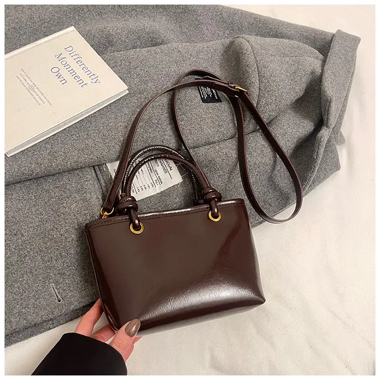 Women Satchel Bag Brown Leather Shoulder Crossbody 2025 - Image 5