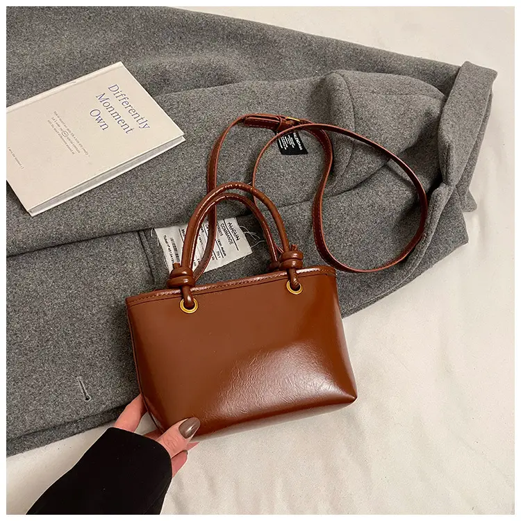 Women Satchel Bag Brown Leather Shoulder Crossbody 2025 - Image 6