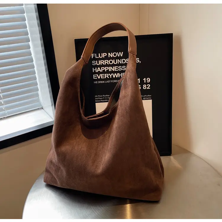 Retro Frosted Women's Shoulder Bag Brown 2026 - Image 6