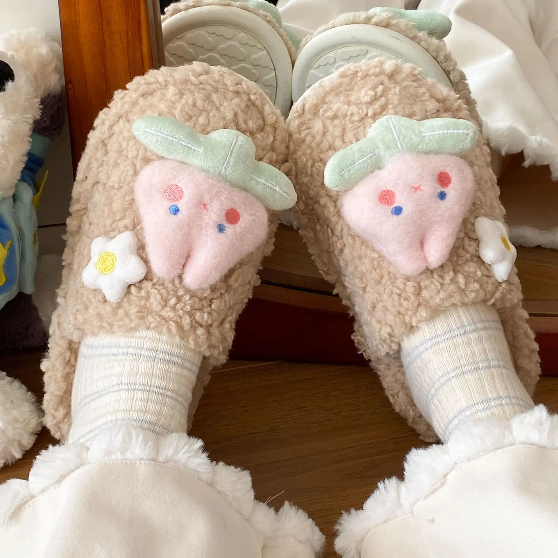 Cute Deodorant Flats for Girls Pink