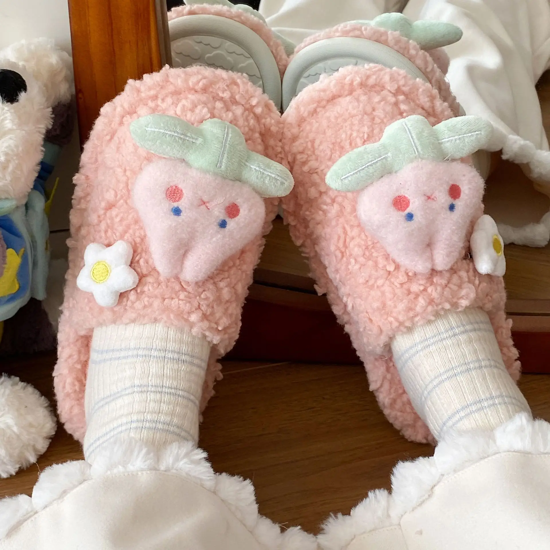 Cute Deodorant Flats for Girls Pink