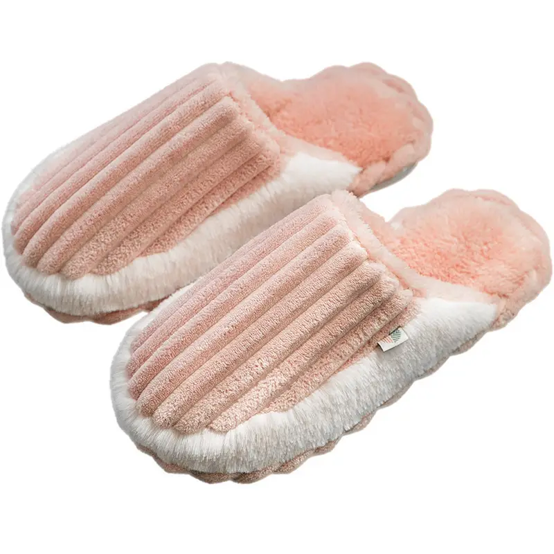 Women's Winter Plush Cow Slippers Thick Soled - Image 3