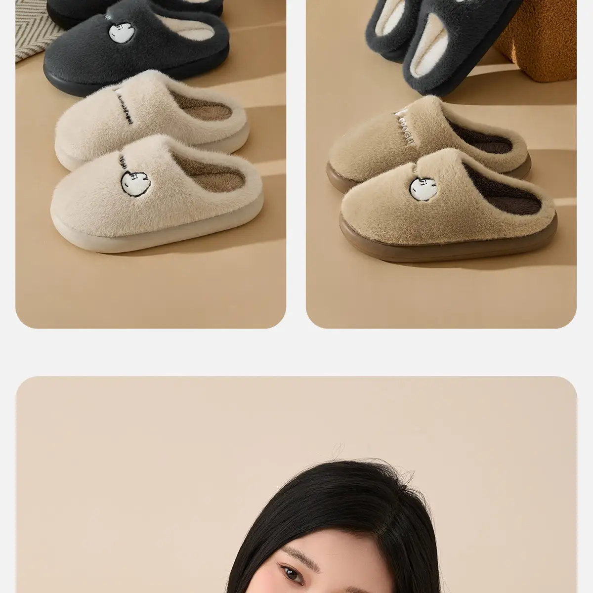 Women Winter Plush Cotton Slippers New Arrival — feature 21