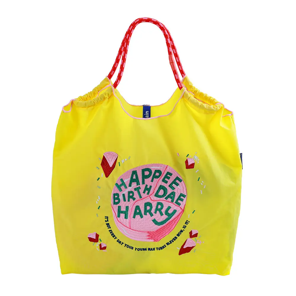 2025 Embroidered Eco-Friendly Tote Bags with Ballchain