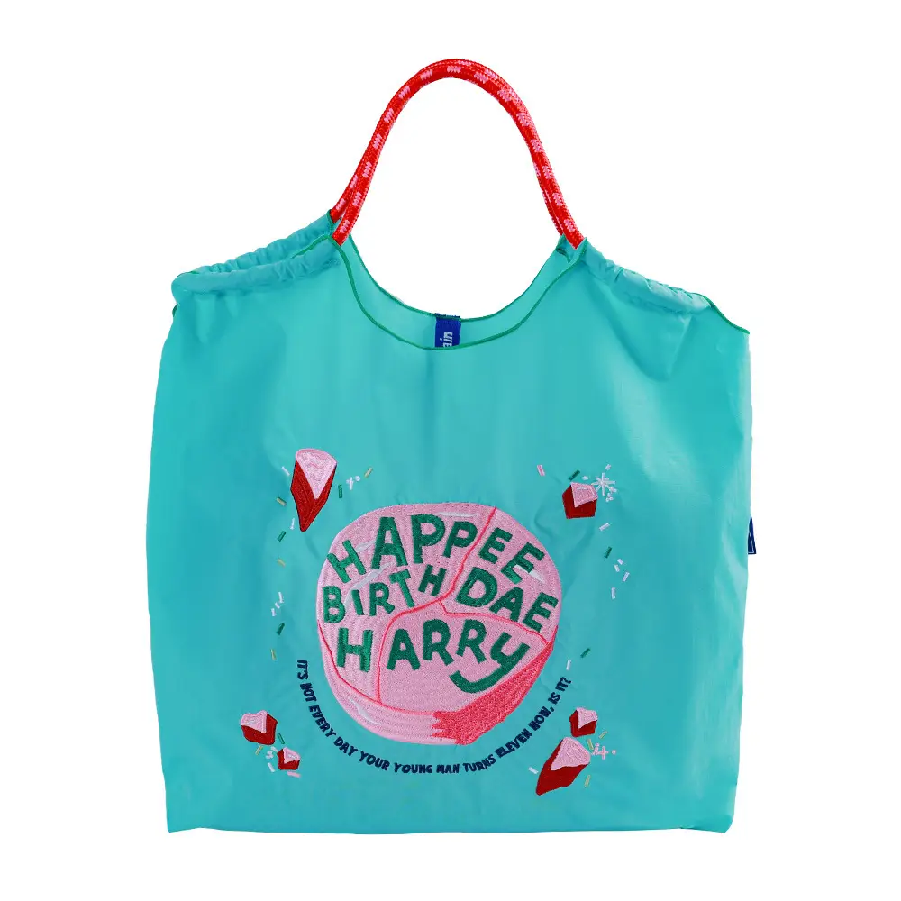 2025 Embroidered Eco-Friendly Tote Bags with Ballchain