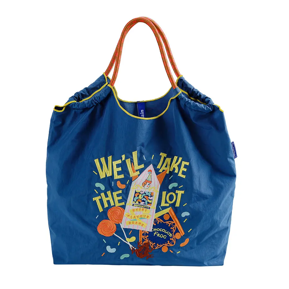 2025 Embroidered Eco-Friendly Tote Bags with Ballchain