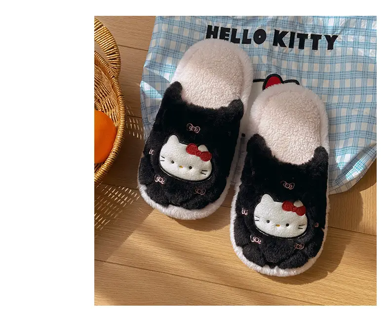 Nanbowan Cotton Slippers for Women in Winter Cartoon Cute Home Fleece-Lined Warm Outer Wear Girly Heart Furry Cotton Slippers for Women — feature 7