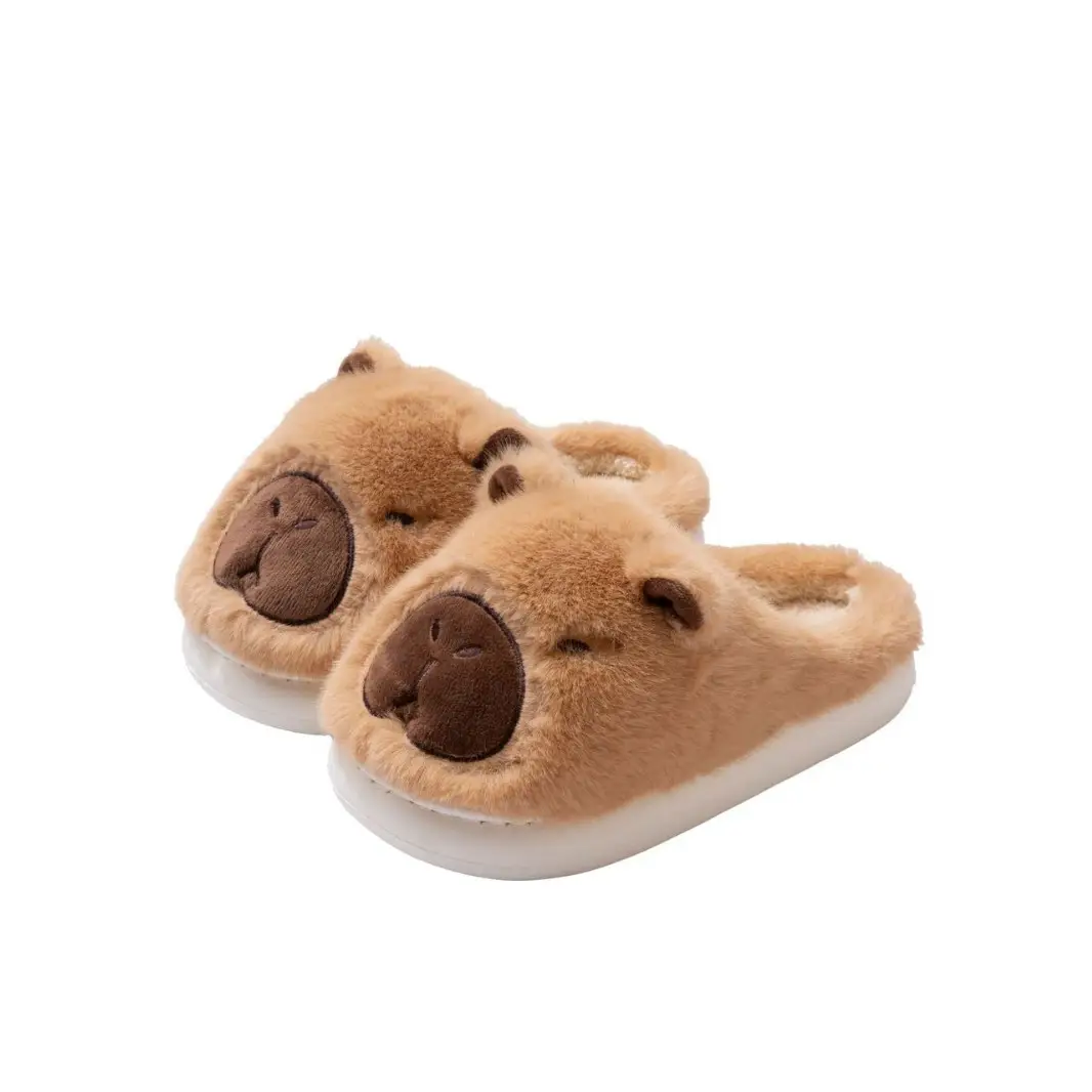 Kapibala Cotton Slippers for Women in Autumn and Winter, Home Non-Slip Warm Slippers, Cute Thickeneded Furry Slippers for Men - Image 7