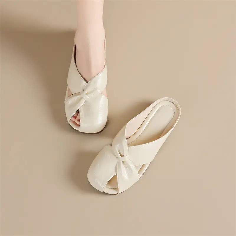 2025 Silver Metallic Flat Mules for Women - Image 5