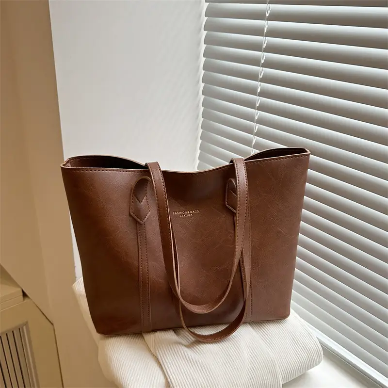 Women's Brown Leather Shoulder Bag 2025 New Autumn - Image 4