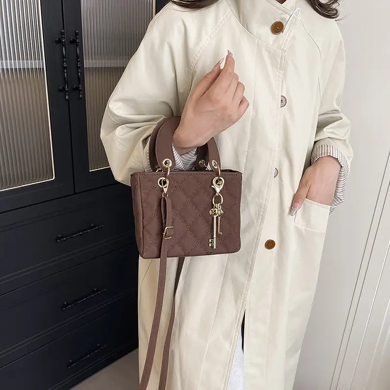 Black Quilted Shoulder Crossbody Bag for Women - Image 13