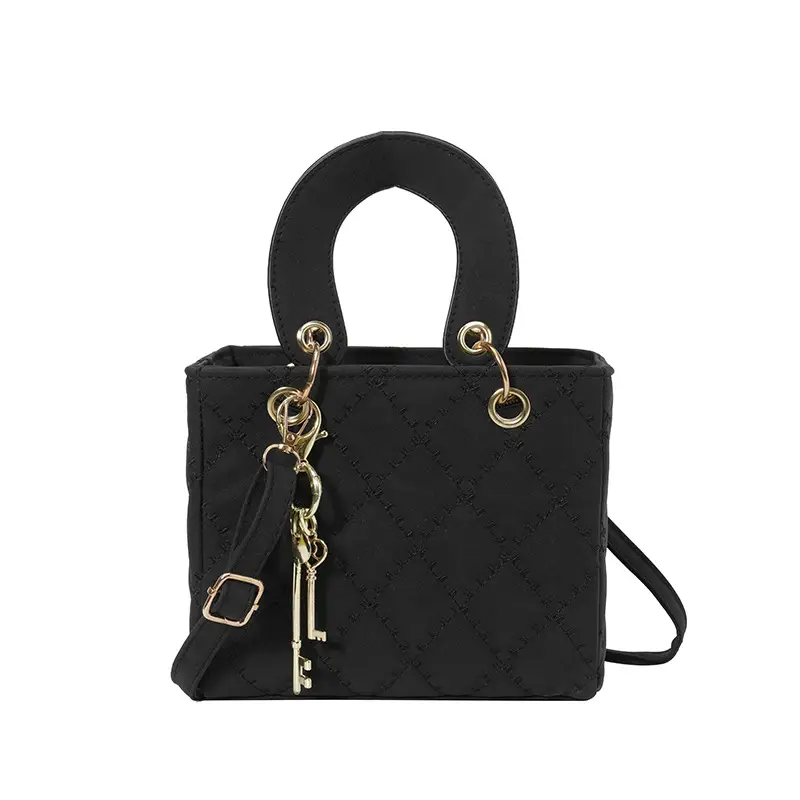 Black Quilted Shoulder Crossbody Bag for Women - Image 15