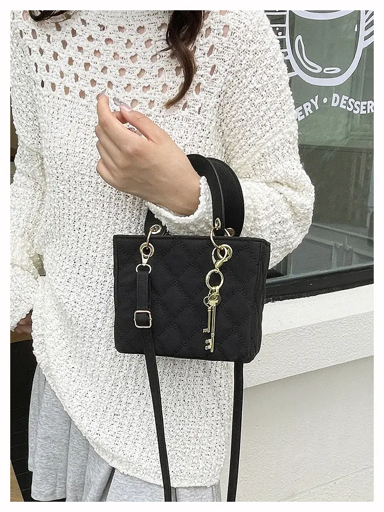 Black Quilted Shoulder Crossbody Bag for Women — feature 12
