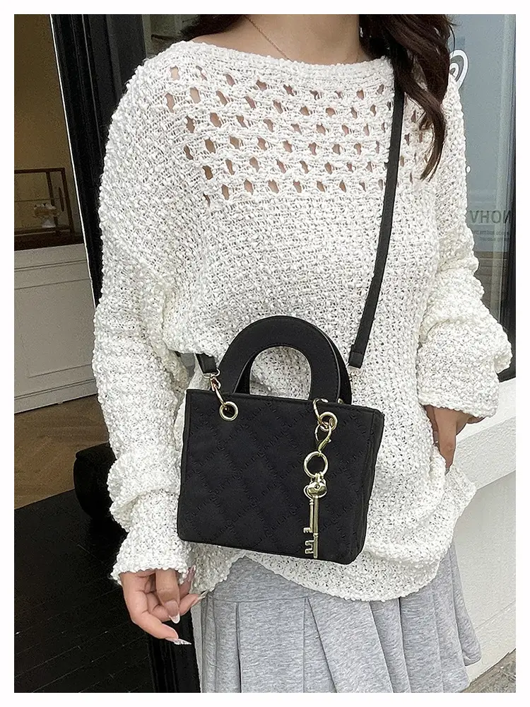 Black Quilted Shoulder Crossbody Bag for Women — feature 13