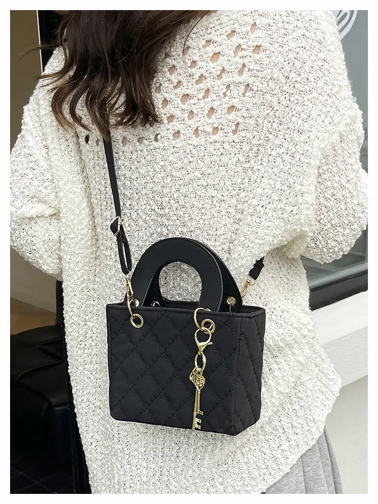 Black Quilted Shoulder Crossbody Bag for Women — feature 14
