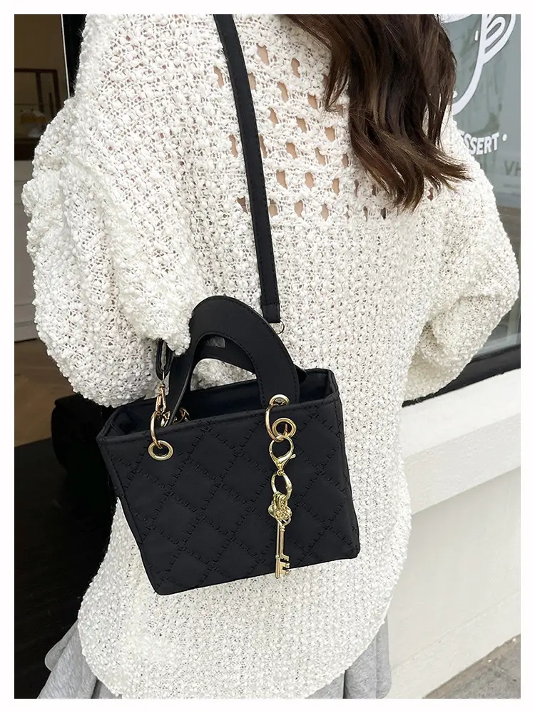 Black Quilted Shoulder Crossbody Bag for Women — feature 15