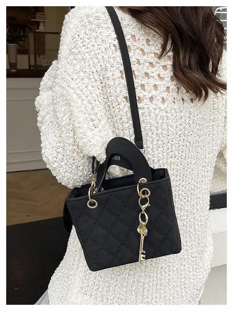 Black Quilted Shoulder Crossbody Bag for Women — feature 16