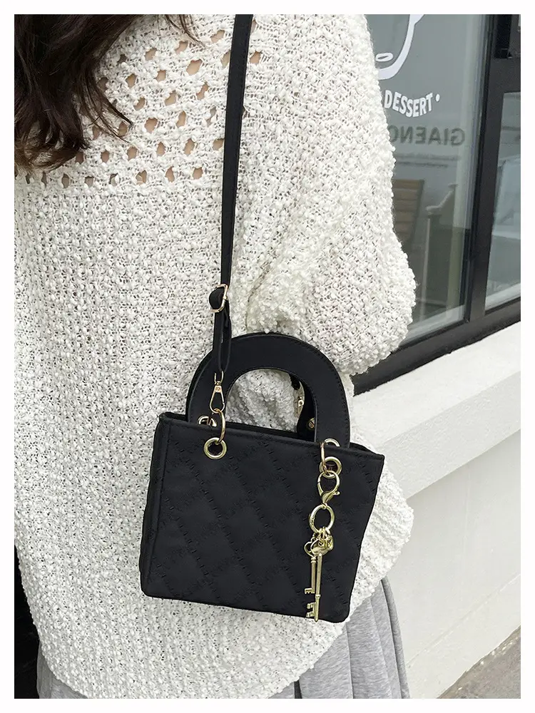 Black Quilted Shoulder Crossbody Bag for Women — feature 17