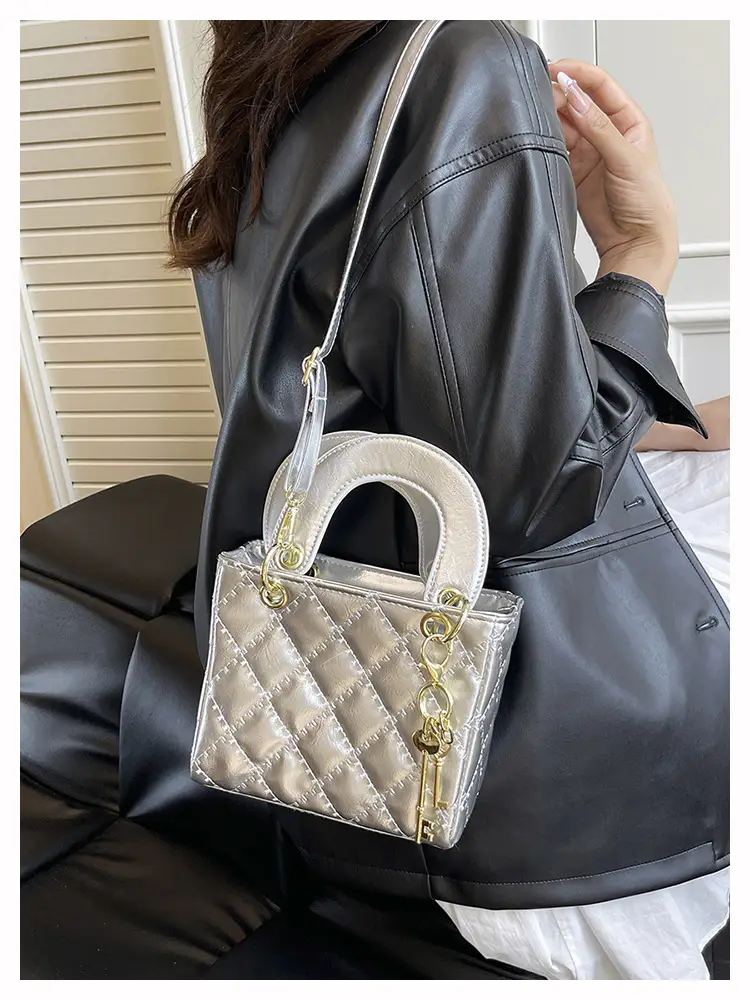 Black Quilted Shoulder Crossbody Bag for Women — feature 21