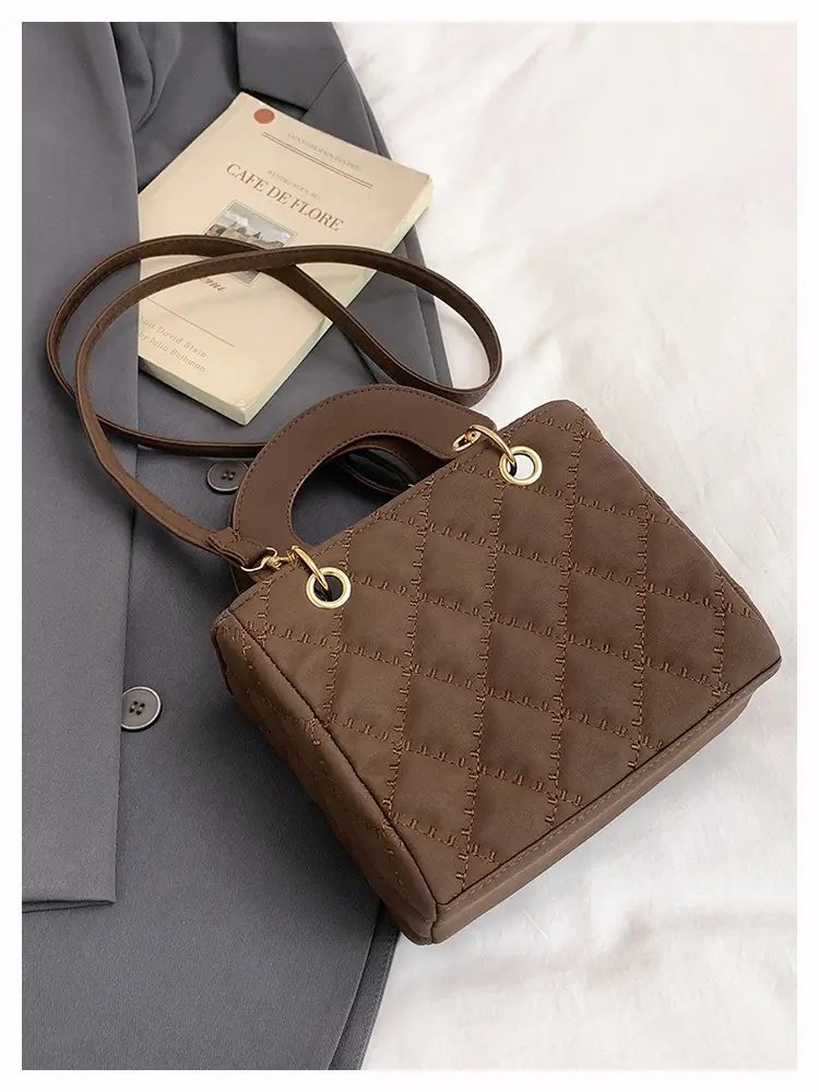 Black Quilted Shoulder Crossbody Bag for Women — feature 47