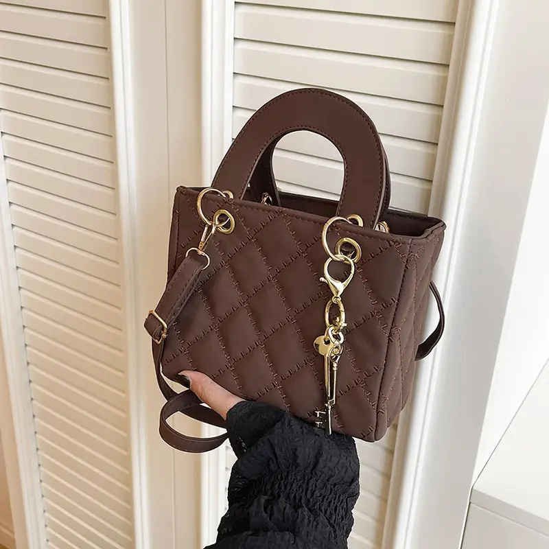 Black Quilted Shoulder Crossbody Bag for Women - Image 8