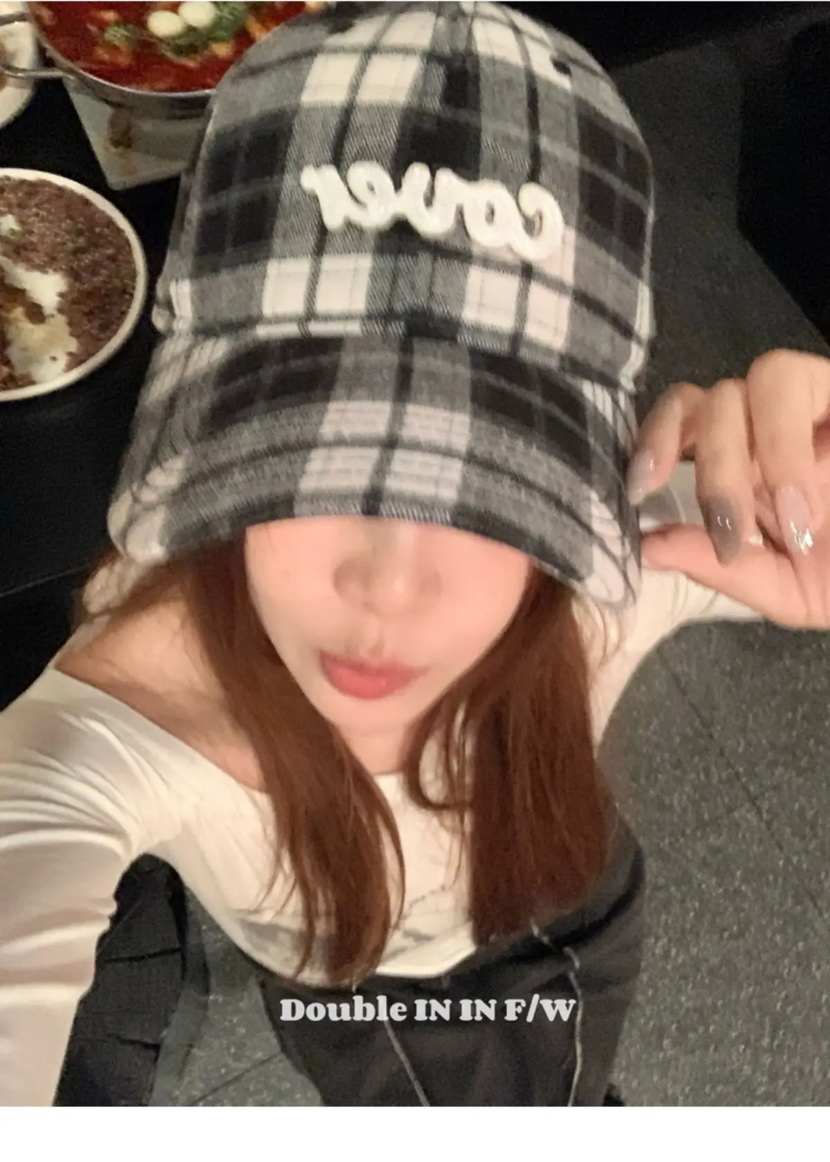 Double I Korean Version Plaid Cap Women Soft Top Duckbill Cap — feature 11