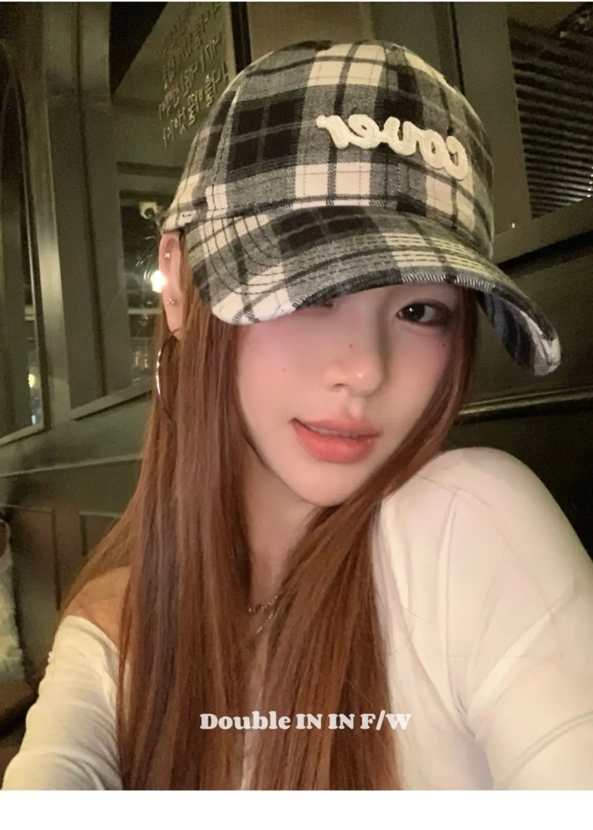 Double I Korean Version Plaid Cap Women Soft Top Duckbill Cap — feature 12