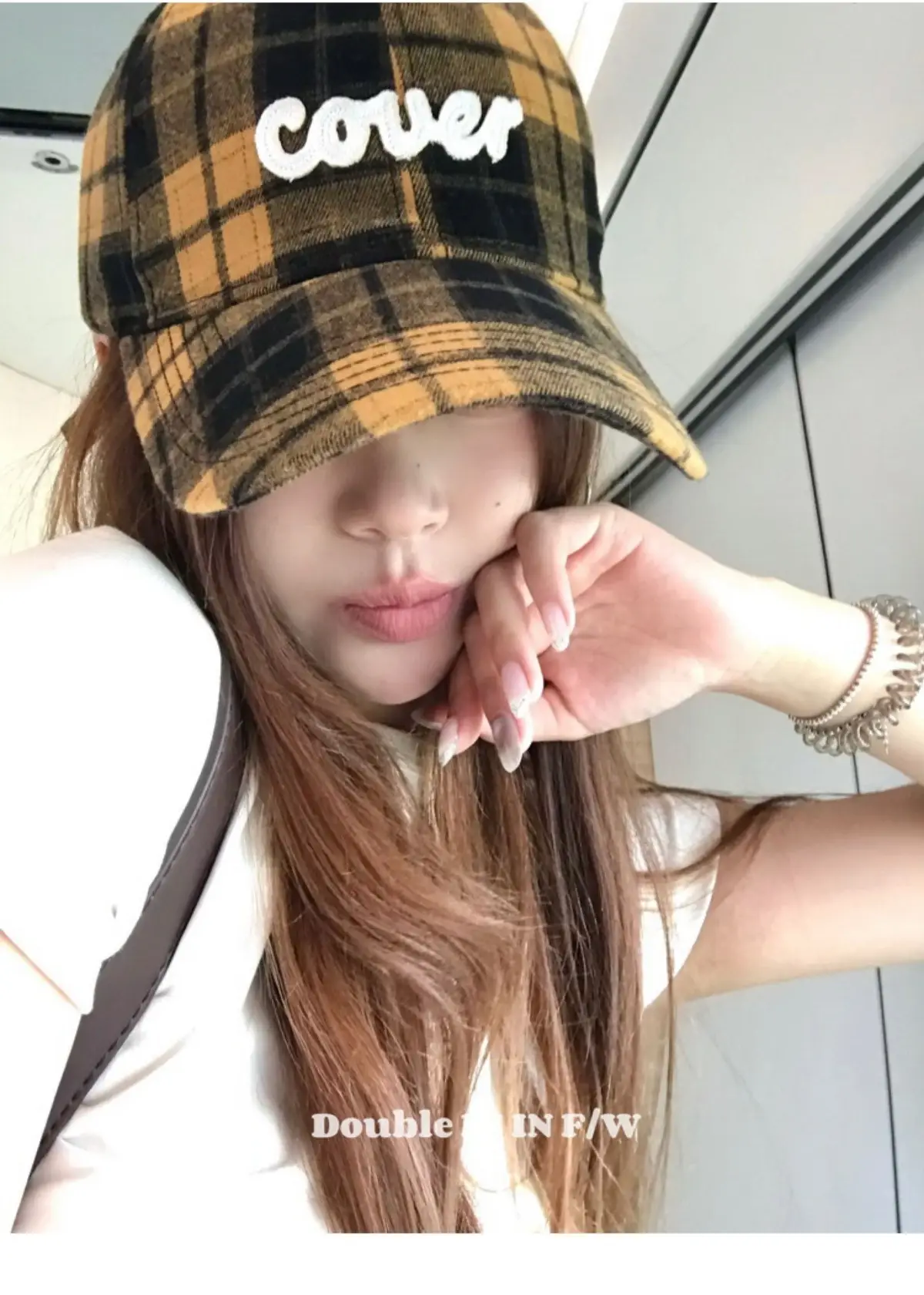 Double I Korean Version Plaid Cap Women Soft Top Duckbill Cap — feature 17