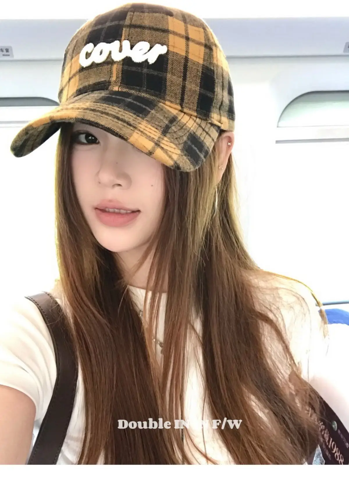 Double I Korean Version Plaid Cap Women Soft Top Duckbill Cap — feature 19
